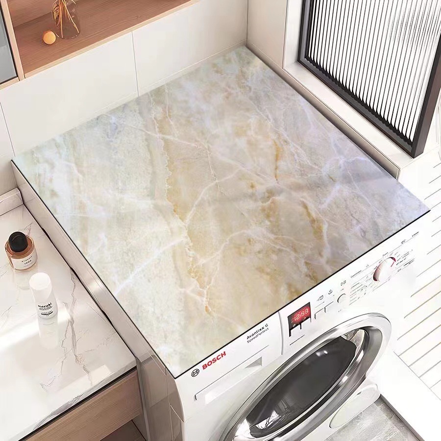 Cojín de lavadora de tambor cubierta de polvo microondas refrigerador techo protector solar tela sin lavado estilo de barro de diatomeas de corte