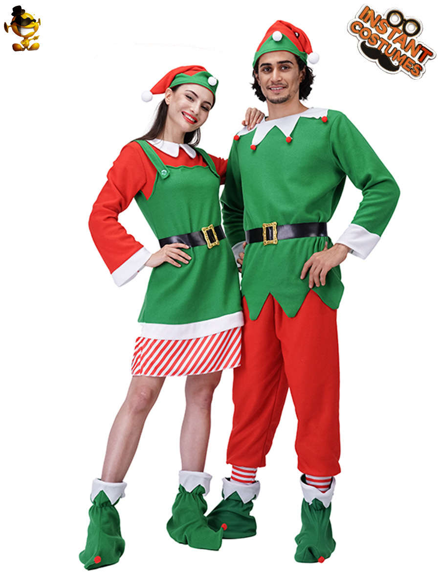 Navidad nueva ropa pareja grandes hombres traje de Navidad Cosplay traje de rendimiento