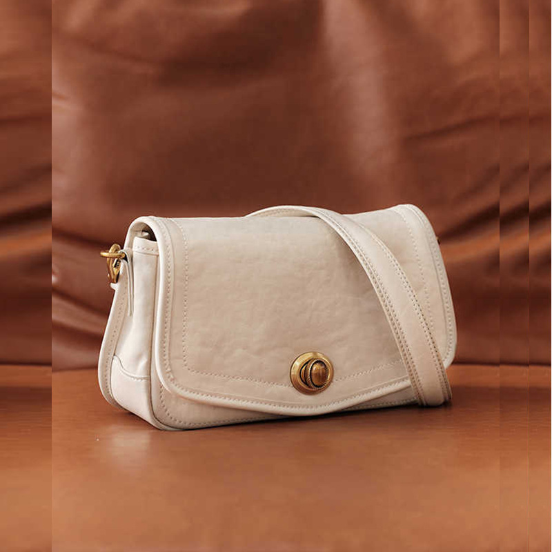 2026 New French Style Underarm Bag Luxury Niche Cowhide Shoulder Bag Genuine Leather Handbag Fashion Small Square Bag - Thumbnail 3