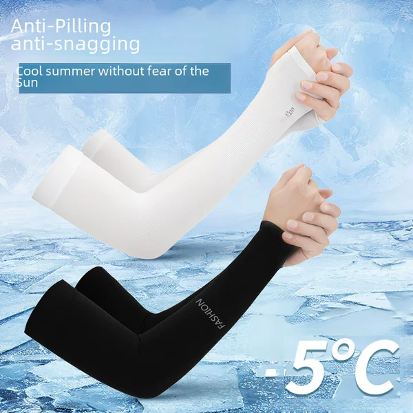 Summer Ice Silk sunscreen sleeves for men and women outdoor driving anti-ultraviolet arm sunshade thin breathable ice sleeves wholesale