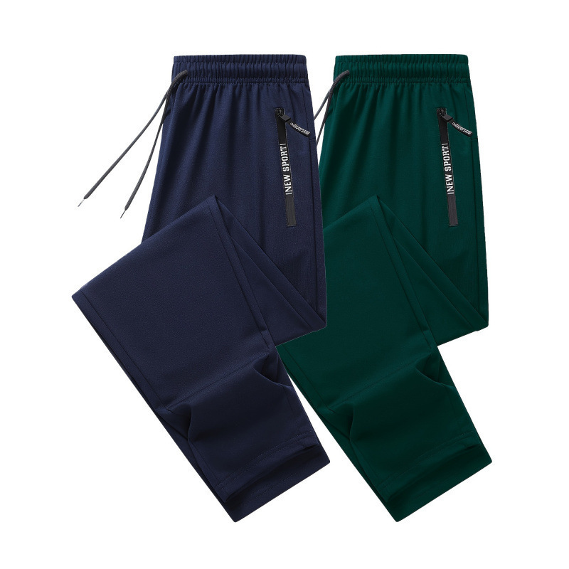 Men's Casual Pants Suit Solid Color Regular Fit Sweatpants Suit with Cuffs