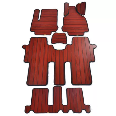 Old Model Wood Floor Mats: Ayaqaltılar (Kovriklər) - ordinary-model-with-three-rows-of-floor-mats-red-sandalwood-color-and-free-carpet