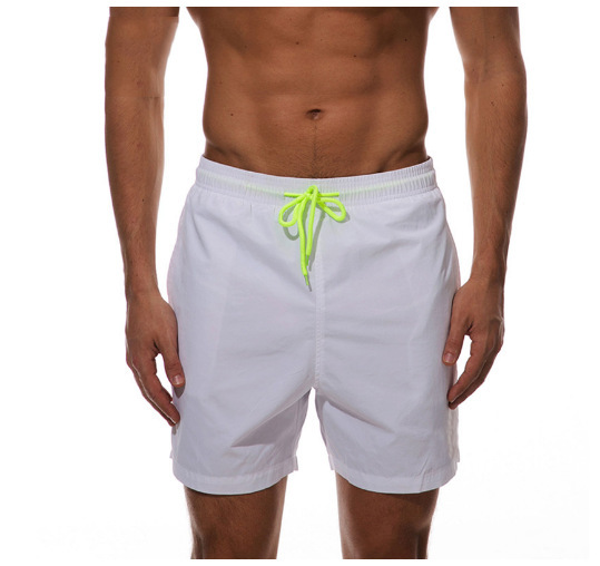 Hawaiian Style Men's Beach Pants Breathable Waterproof Sports Casual Shorts Solid Color Men's Clothing