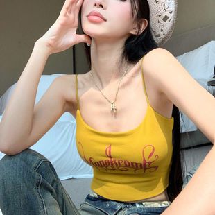 Top with cups, breast pads, tank top, sexy short underwear as outerwear, American style