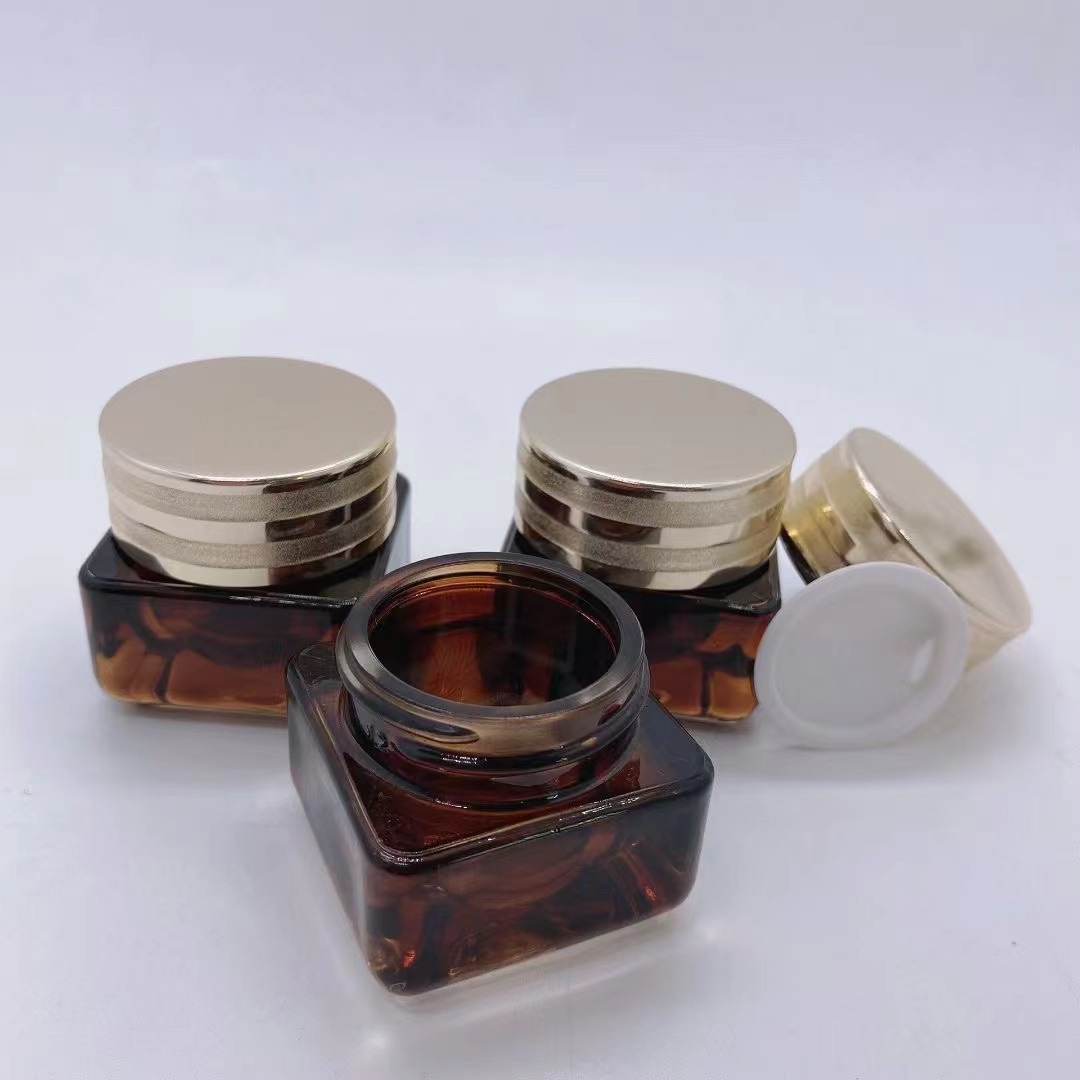 Nuevo modelo en stock: tarro de crema de fondo grueso de 30 g, mismo estilo que Estee Lauder, envase de 50 g para crema de ojos y crema facial, botella recargable.