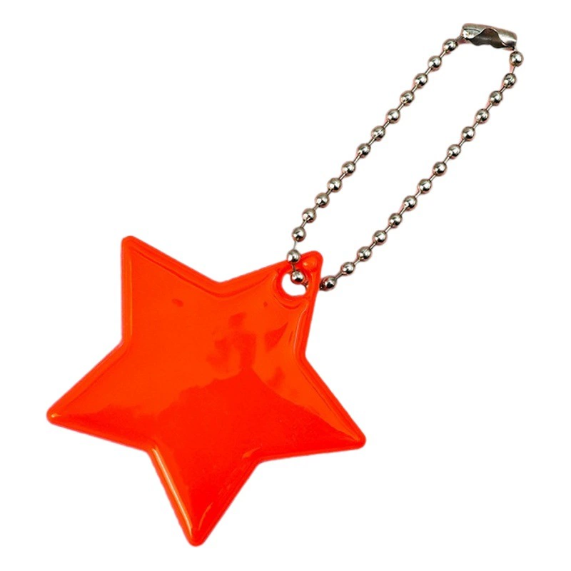 Брелок-рефлектор для школьной сумки: креативный светоотражающий знак безопасности из ПВХ в форме звезды для велосипеда