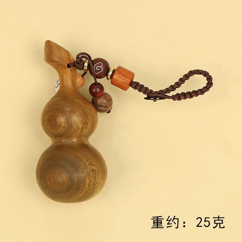 檀木葫芦钥匙扣挂链木质葫芦吊坠血檀手把件配饰挂件文玩实木无漆|undefined