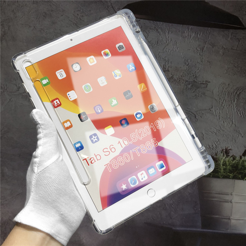 Suitable for TAB S6 anti-drop pen slot transparent soft case TAB S6 pen anti-drop soft case T860 airbag pen slot protective case Suitable for TAB S6 anti-drop pen slot transparent soft case TAB S6 pen anti-drop soft case T860 airbag pen slot protective case