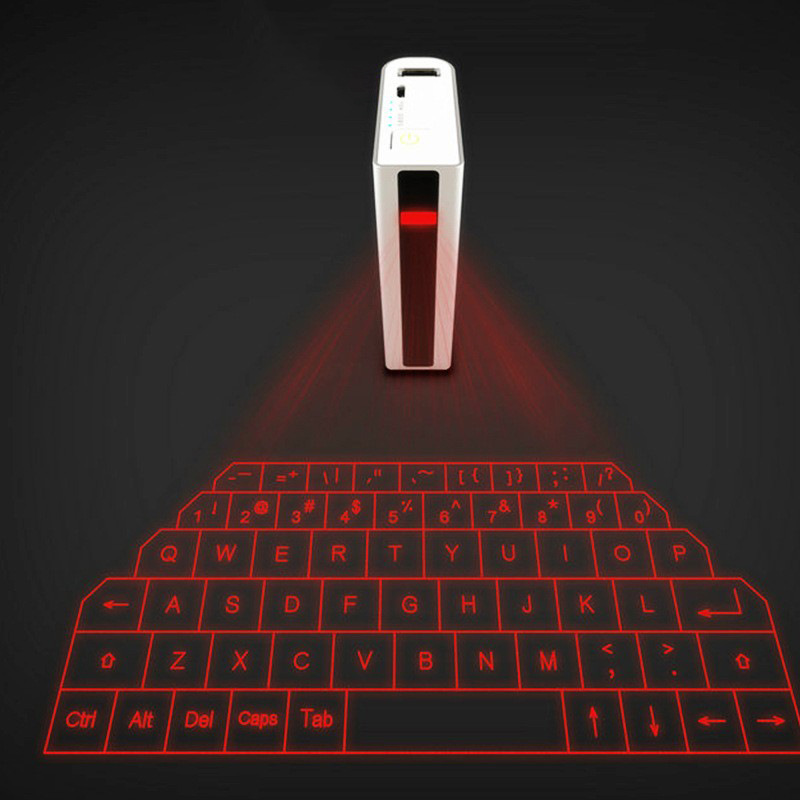 带移动电源蓝牙激光键盘创意虚拟投影键盘无线镭射键盘现货