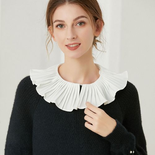Lotus leaf ear edge decorative collar doll collar fake collar white lace small shawl sweater decorative collar collar