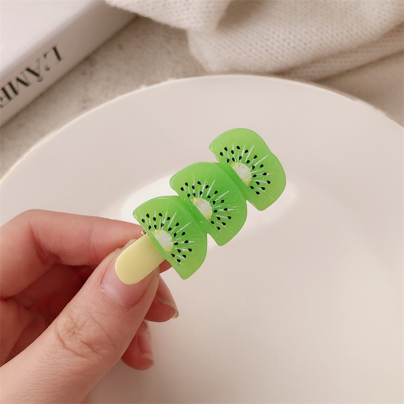 7g Weight Hair Clip Hair Accessories Type 1 Piece Quantity Holiday, Street Occasion Acrylic Material Fruit Pattern All Seasons Season Women's Gender Cute Style Cute Women's Fruit Acrylic Hair Clip 13