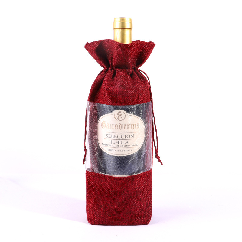 15*30cm; rojo vino; imitación de cáñamo