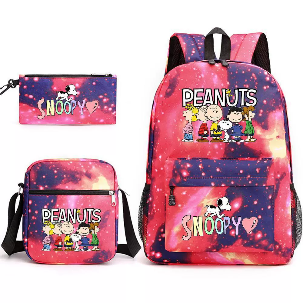 Nuby, Snoopy, набор, вместительный дорожный рюкзак для мужчин и женщин для путешествий, комплект из 3 предметов