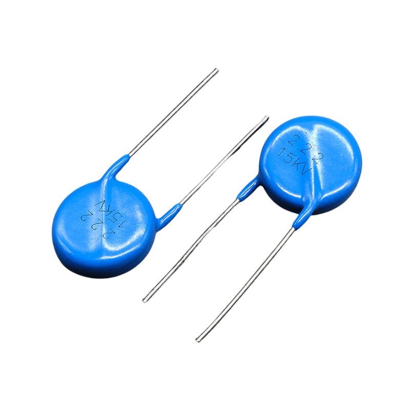 现货插脚式高压高频电容15KV 222K2200pFX光设备电容器瓷片电容