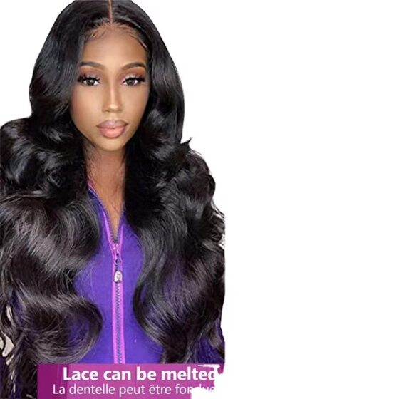 Amazon wigs fashion long curly big wave wig natural realistic front lace chemical fiber headgear