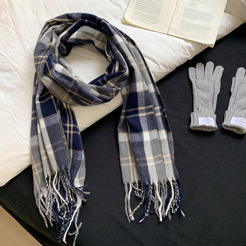 Bufandas de invierno femeninas de alta calidad 2025 nuevo estilo versátil engrosado calentamiento imitación de cachemir bufandas de celos al por mayor