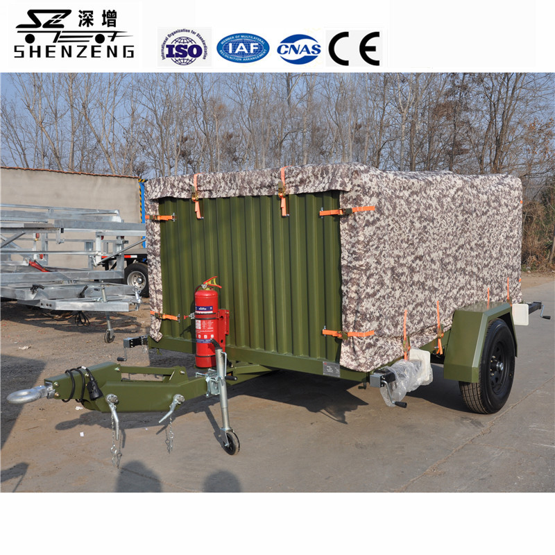 1吨篷布拖车 牵引高度可调节式平板拖车 篷布运输挂车