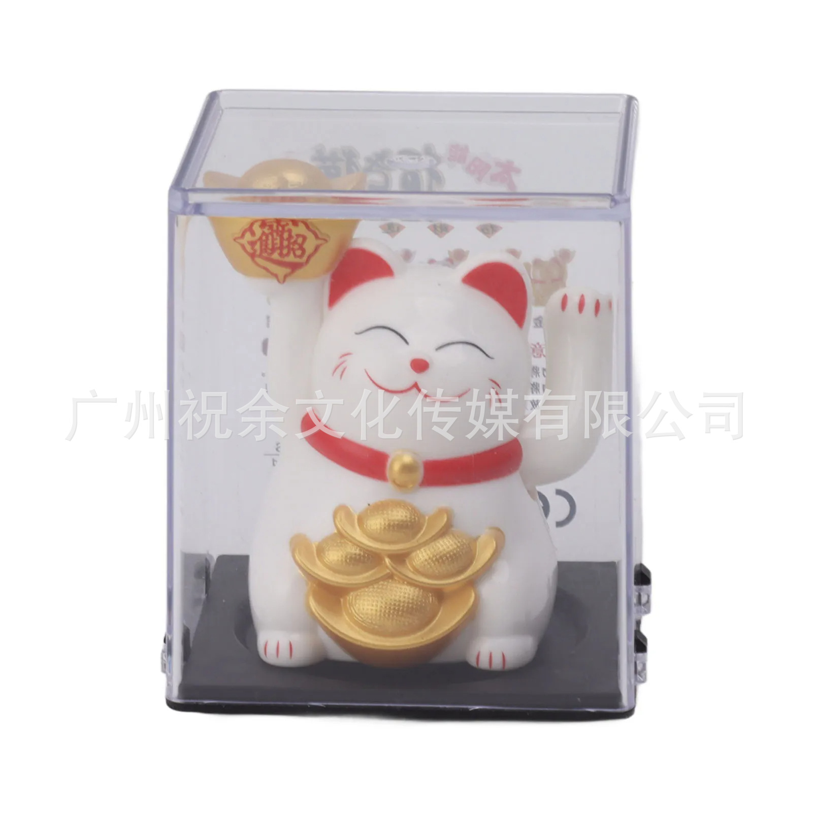 2 pulgadas solar automática seña mini gato de la suerte oficina escritorio decoración del coche decoración artesanía de plástico