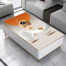 加厚防烫桌布客厅茶几桌垫防油pvc软玻璃数码印花不透明免洗轻奢