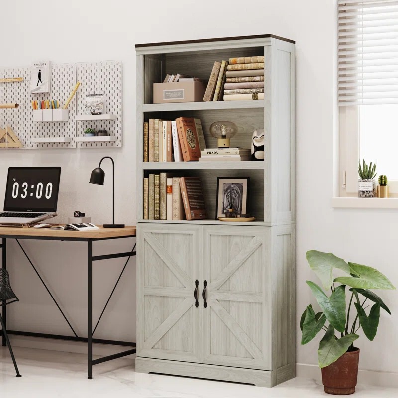Cross-Border Barn Door Bookcase Storage Cabinet Living Room Storage Rack Display Display Rack Simple Storage Cabinet Cross-Border Barn Door Bookcase Storage Cabinet Living Room Storage Rack Display Display Rack Simple Storage Cabinet