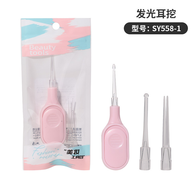 LMLTOP auricular luminoso conjunto de 3 piezas cucharas visibles auriculares limpias auriculares con lámpara herramienta de auriculares seleccionada estrictamente