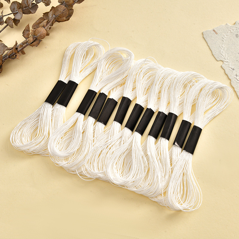 12합 흰색 8m 한 가닥, 12개 묶음 포장