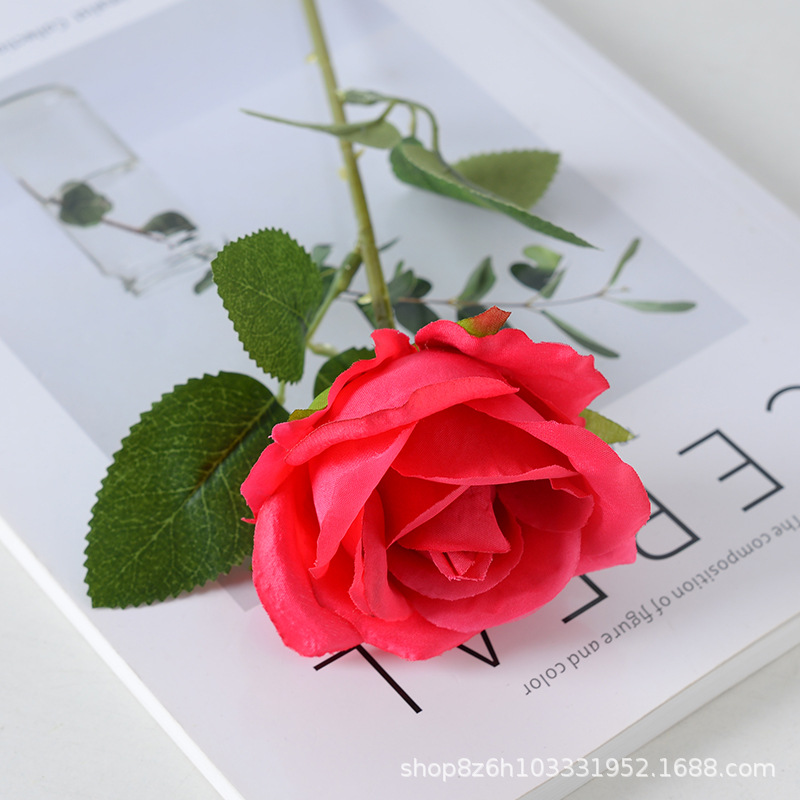Flores artificiales de terciopelo tipo rosa, decoración para boda, pared floral, regalo del Día de San Valentín