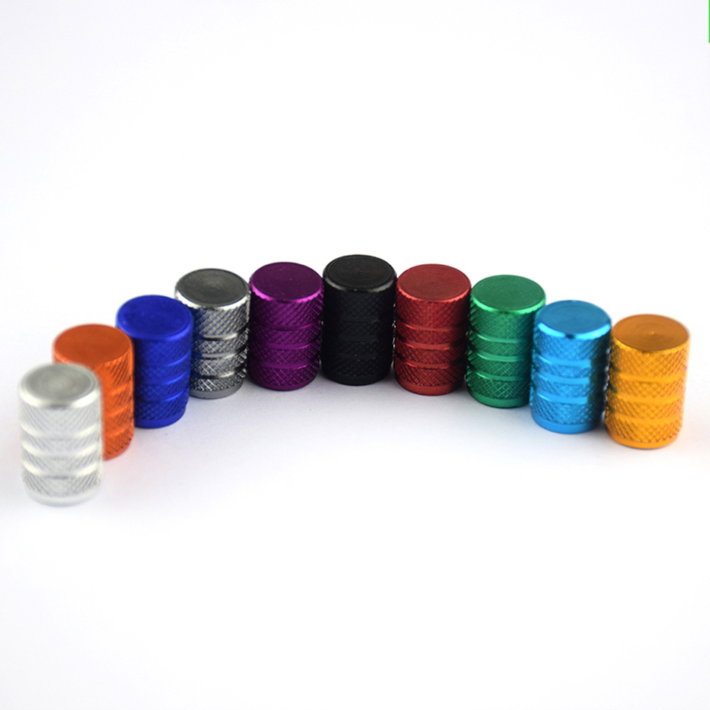 Aluminum Alloy Colorful American Style Valve Cap for Car Tire Valve Stem Cover Sedan Dustproof Cap