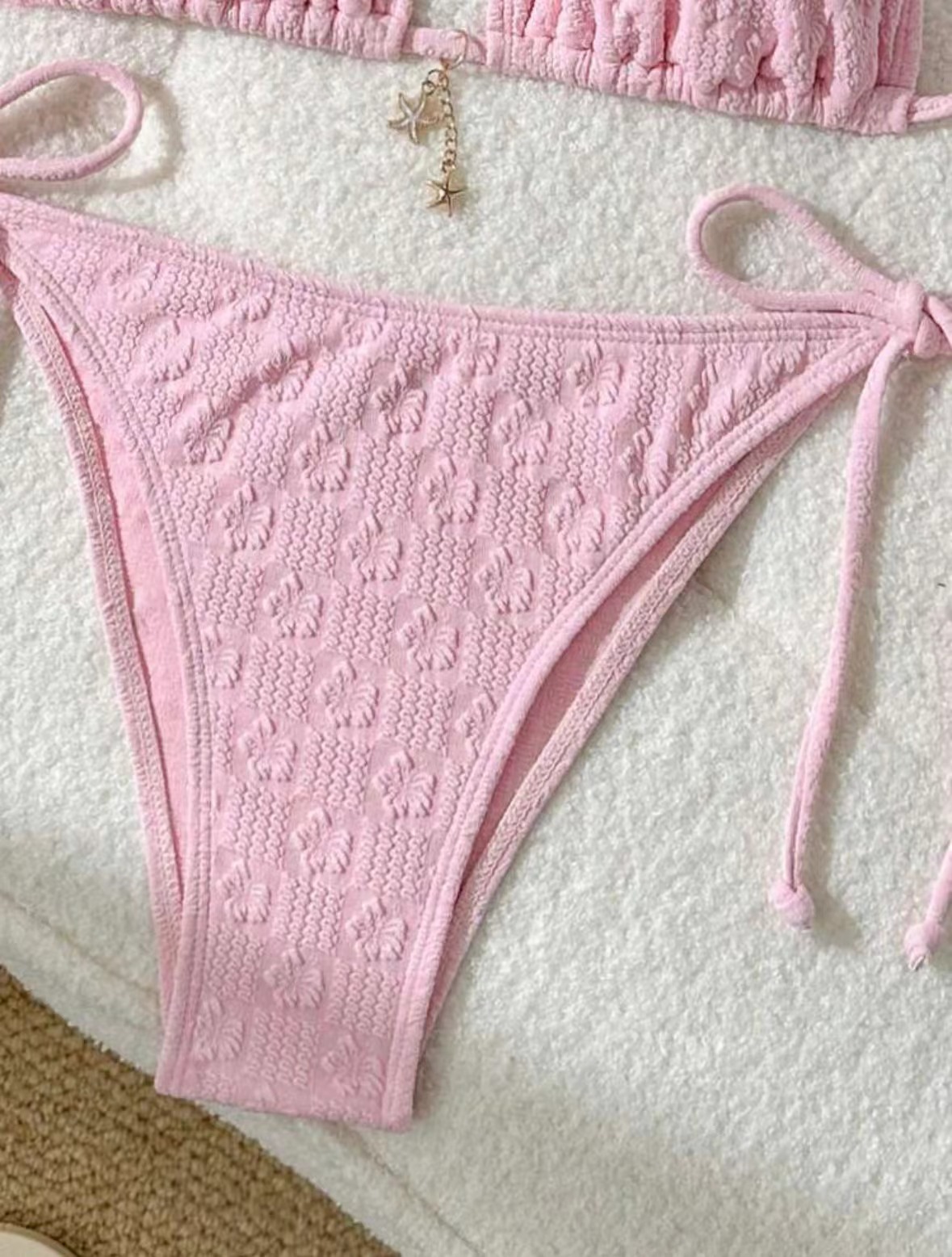 Women's Solid Colour Bikini Set Sexy Triangle Two-piece Swimsuit_voghion.com