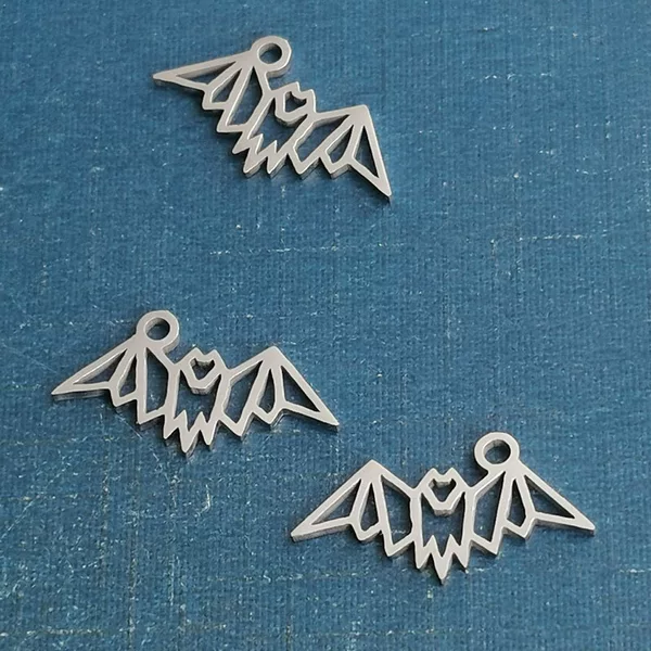 DIY Jewelry Accessories Handmade Materials Titanium Steel Stainless Steel Animal Bat Necklace Bracelet Pendant Export Cross-Border