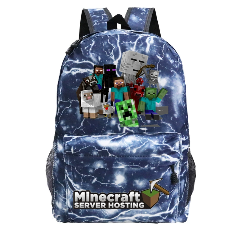 Детский рюкзак-плечевая сумка (Minecraft), принтая школьная сумка, один размер, легкий 0.311 кг