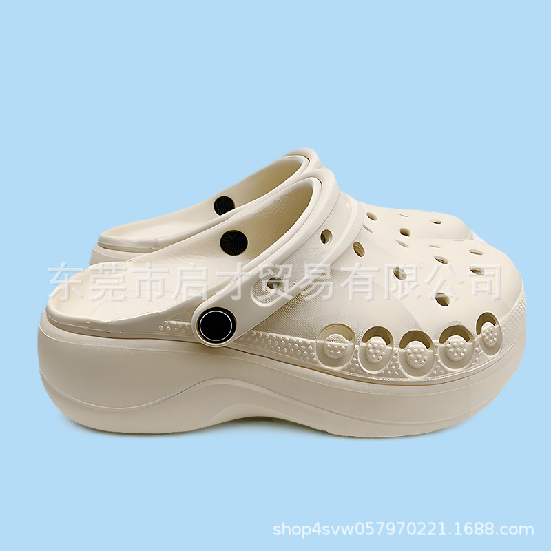 Cross New Thick-Soled Beiya Cloud Hole Shoes Thick-Soled Summer Heightening Wear-Resistant Non-Slip Beach Sandals