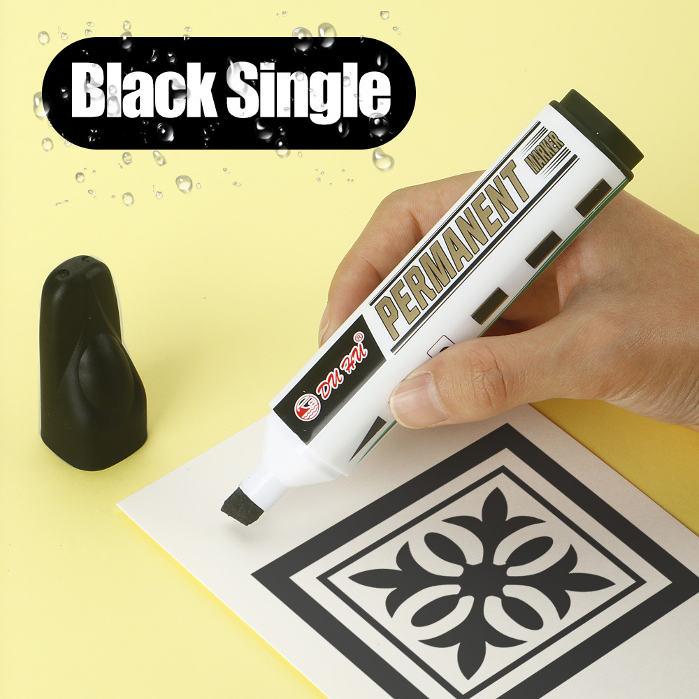 Transfronterizos calientes de tres colores de gran cabeza de marcado de secado rápido caja impermeable de gran capacidad de aceite de cabeza plana marcado al por mayor