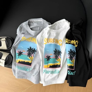 Boys' Vest Summer Parent-Child Sleeveless Top European and American Vacation Outdoor Style Casual Loose Top Children's Vest