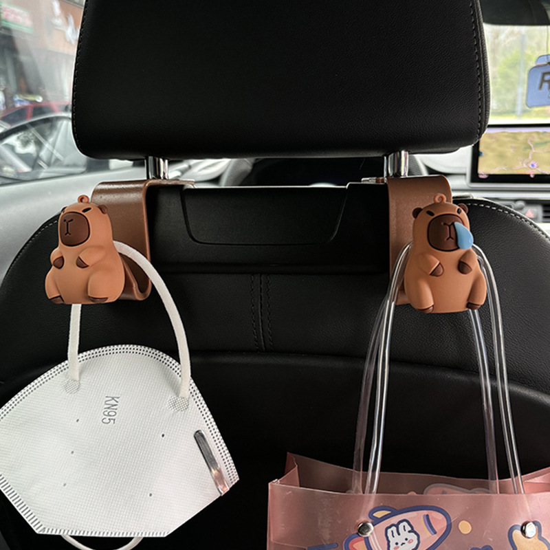 Cabi Barra Carpincho nariz tortuga gancho para coche respaldo del asiento accesorios para coche almacenamiento lindo gancho multifunción