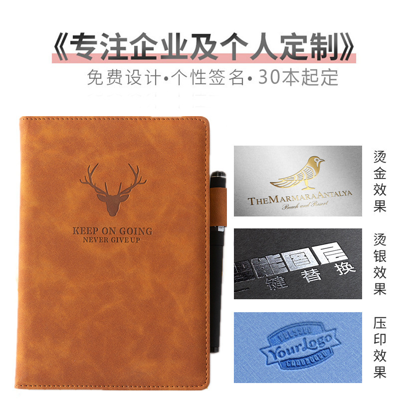 El grosor del cuaderno puede personalizar logotipo a5 cuaderno de alto valor de la cara b5 cuaderno de escritorio de línea horizontal al por mayor