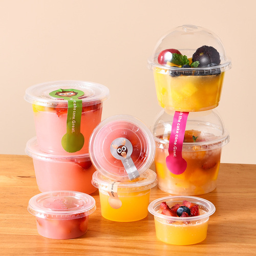 Pudding cup with lid disposable PP plastic double-skin milk turtle paste yogurt jelly pudding powder white jelly dessert