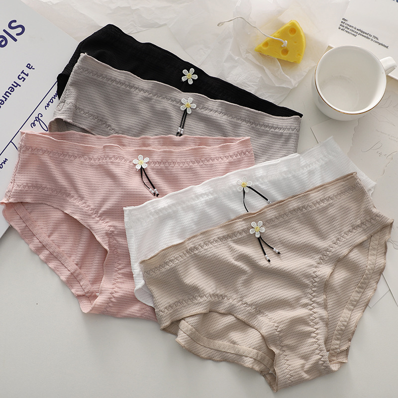 Japanese breathable silk cute sports elastic pants for students