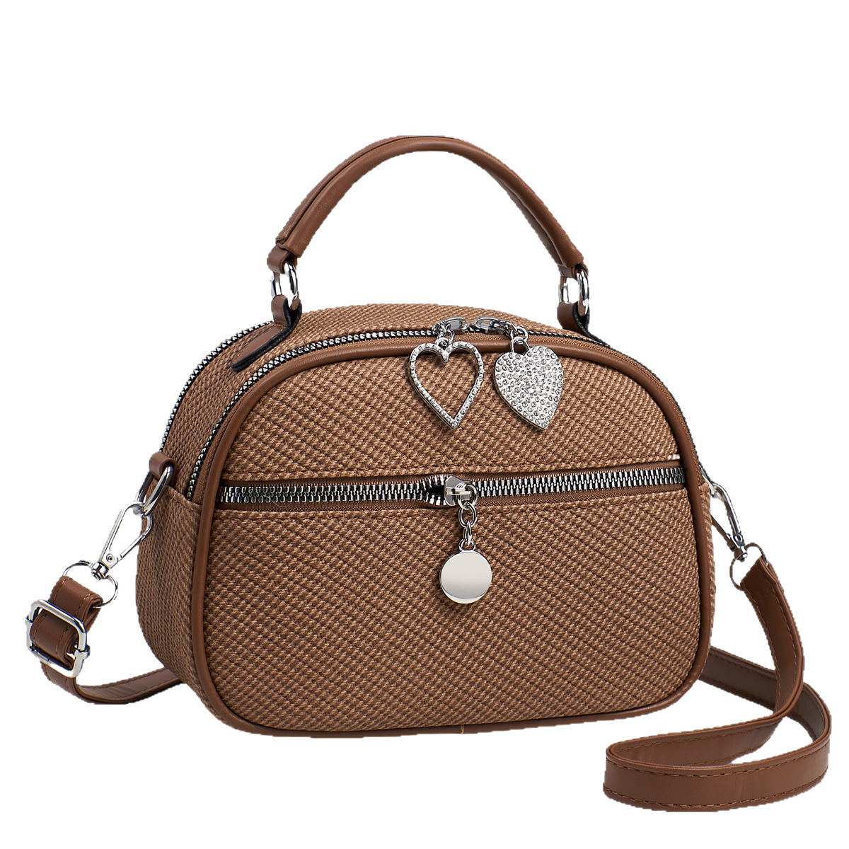 2025 bolsos de mano exquisitos bolsos de tela texturizados de hombro casuales bolsos transfronterizos