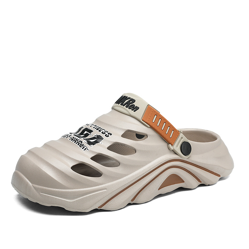 Zapatos de verano para hombres, zapatillas de cabeza de bolsillo para hombres, sandálias antideslizantes, tamaño 46 zapatillas de playa casuales.