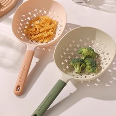 漏勺家用加长大耐高温捞面勺网红加厚长柄厨房过滤水饺多功能漏勺