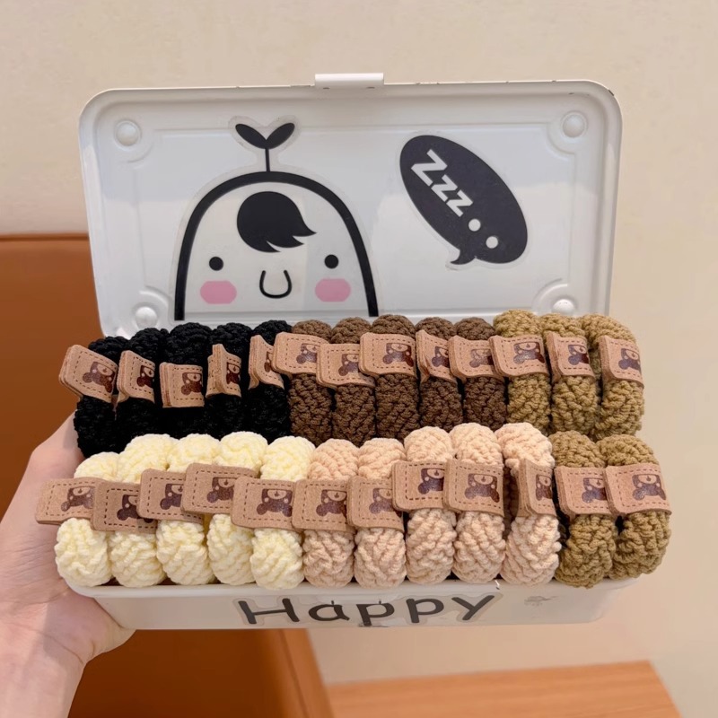 Niños de color café leche de banda de goma de alta elasticidad anillo de cabello de niña corda de cabello gruesa y gruesa corda de cabello duradera