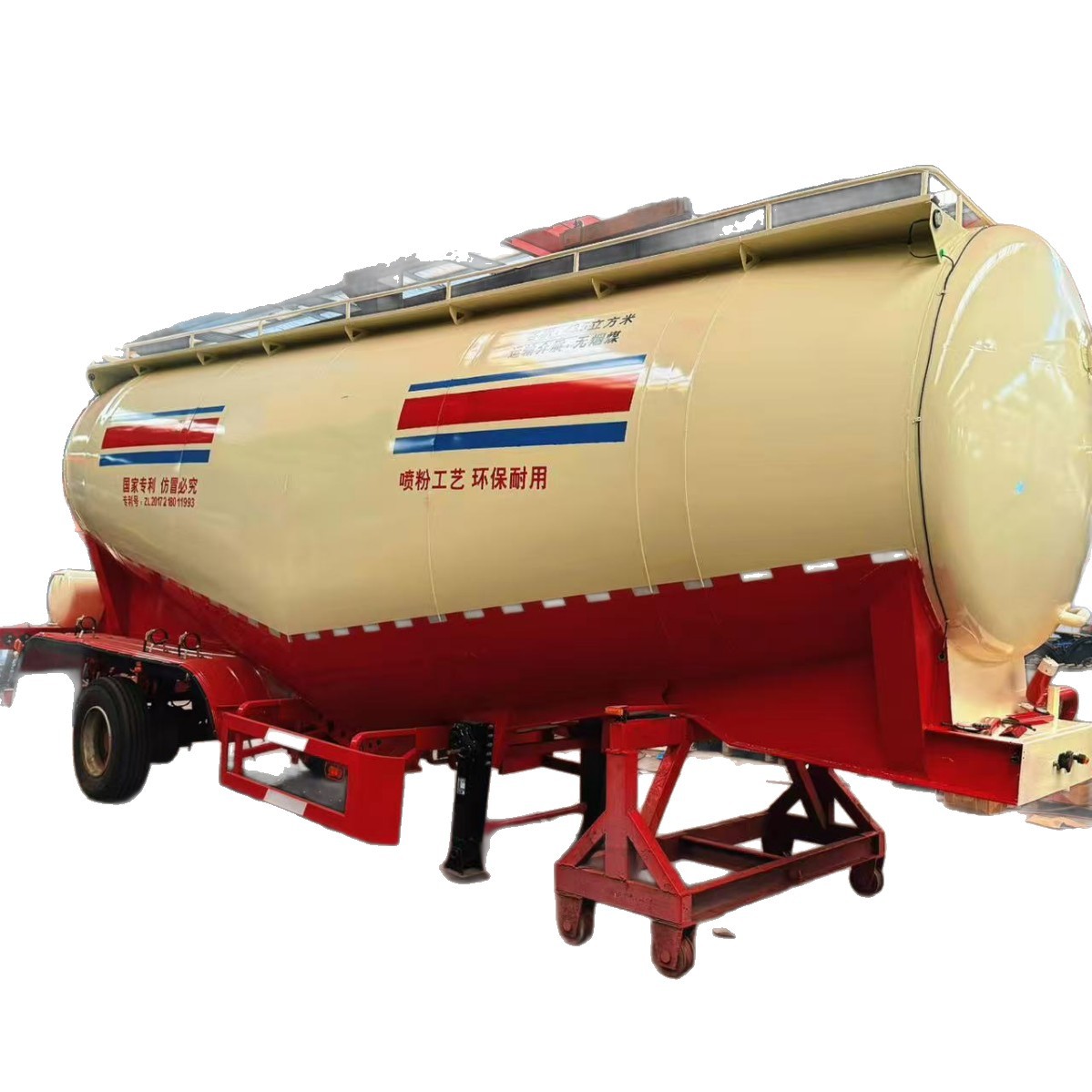 Factory Direct Supply of Bulk Cement Transport Tank Truck 45 Cubic Tank Semi-Trailer Powder Particle Transport Tank Can Be Cross-Border