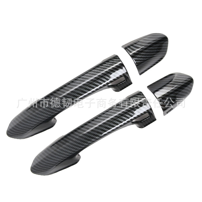 Suitable for 15-22-23 Ford Mustang Mustang carbon fiber pattern handle sticker door handle decoration cover