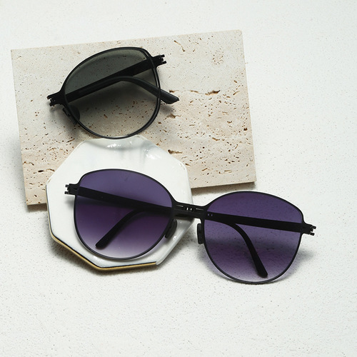 WAVE Cookies-style Foldable Sunglasses Portable Outdoor Travel Photography Sunshading Glasses Large Frame Unisex Sunglasses