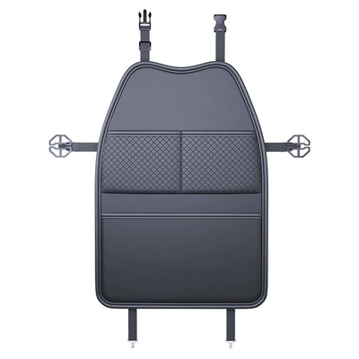 Car rear seat kick mat, Chair back anti-kick pad - 3143-diamond-pattern-anti-kick-mat