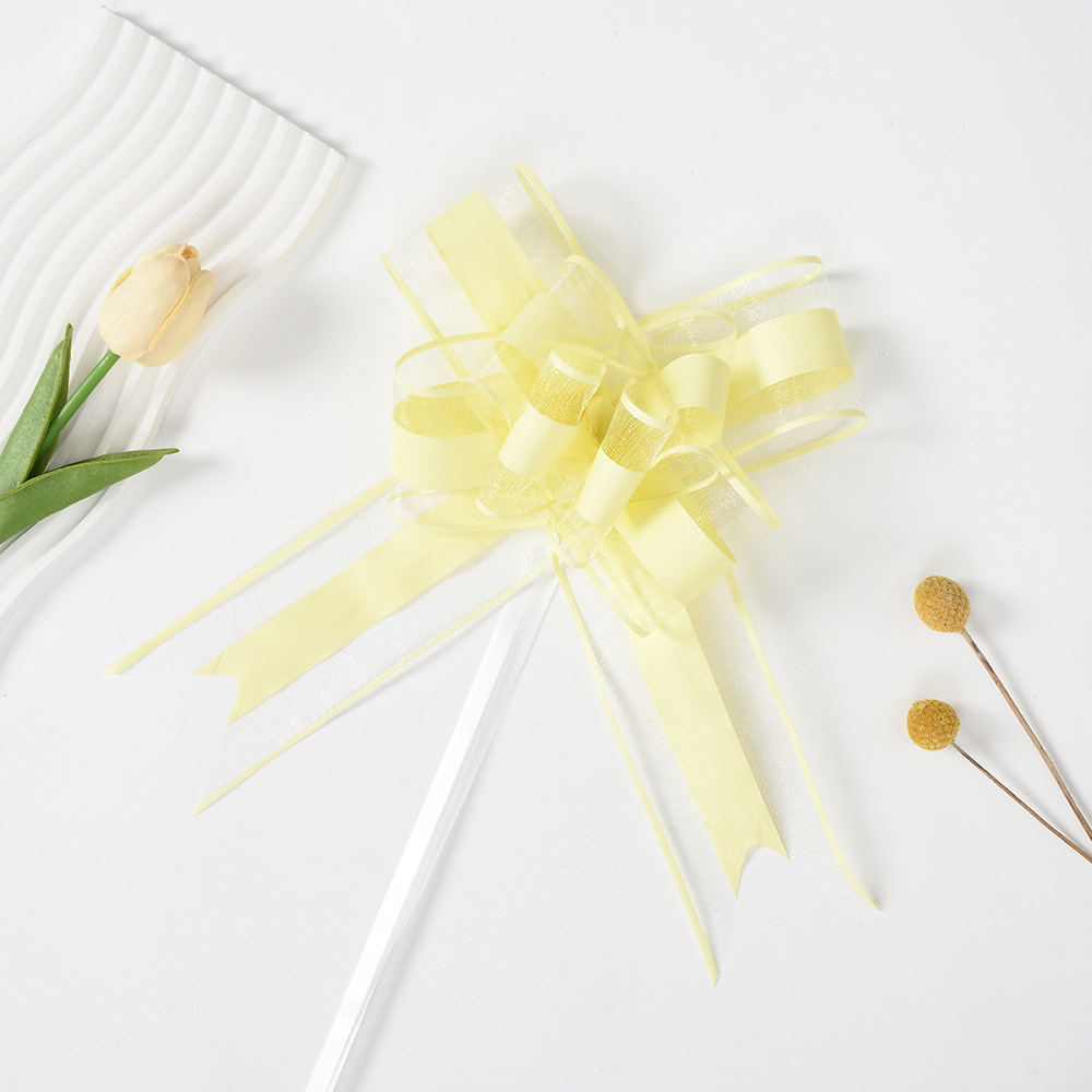 Transfronterizo grande 70 suya nieve arco mano embalaje de regalos de flores decoración de actividades de Navidad dibujar cinta de flores