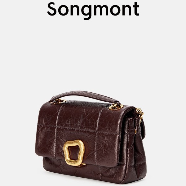 Songmont tiene bolsos de chocolate songxiao bajo la montaña, nuevos bolsos de caja de cadena de hombro en primavera y verano, teléfonos móviles blandos
