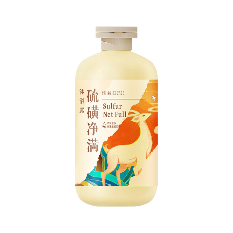 Limpieza profunda de azufre líquido de baño líquido de jabón hidratante para el cuidado de la piel de todo el cuerpo para hombres y mujeres fabricantes al por mayor image 6