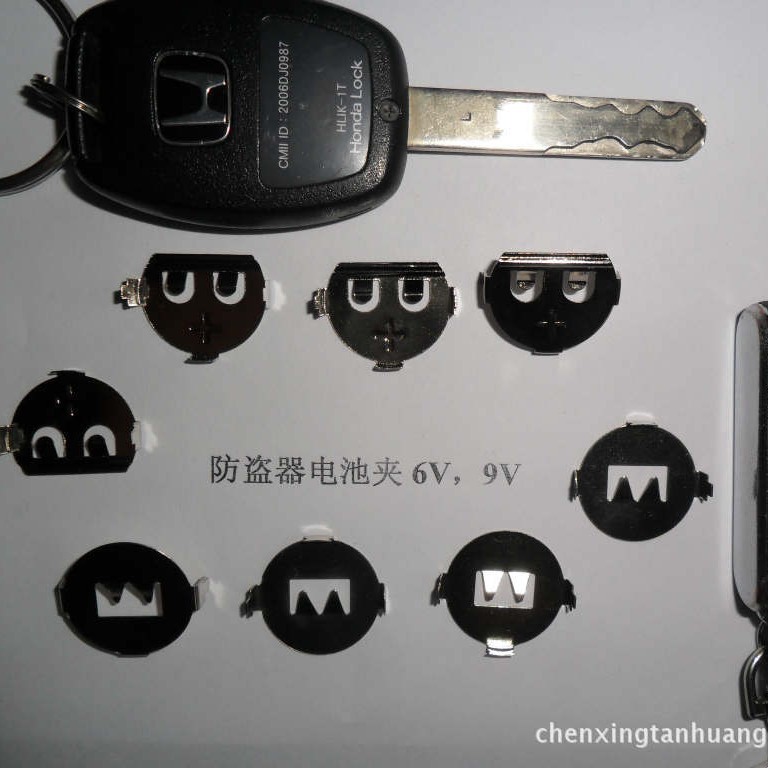 厂家直销盗器滑盖弹簧汽车摩托车电动车3V、6v、9V电池夹正负片